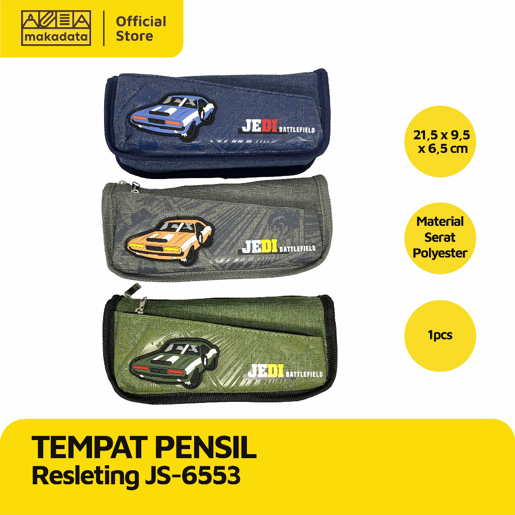

PENCIL CASE / TEMPAT PENSIL KAIN JS-6553 (1 PCS) MURAH