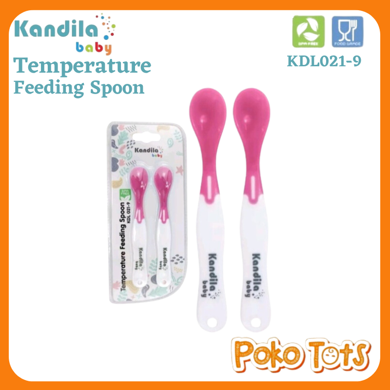 Kandila Baby Temperature Feeding Spoon Isi 2pcs KDL021-9 Sendok Makan Bayi Kandila