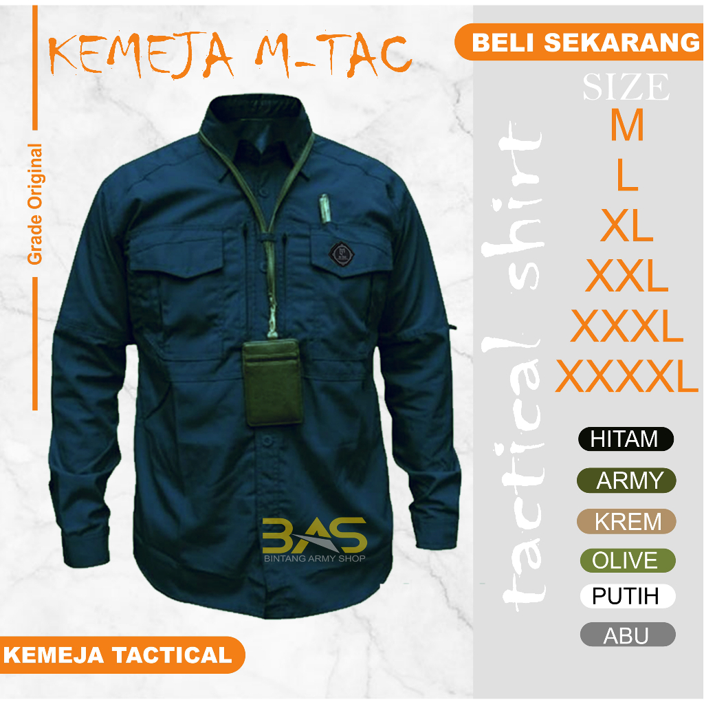 KEMEJA TACTICAL B -TAC LENGAN PANJANG - KEMEJA PDL LENGAN PANJANG - KEMEJA LAPANGAN TANGAN PANJANG