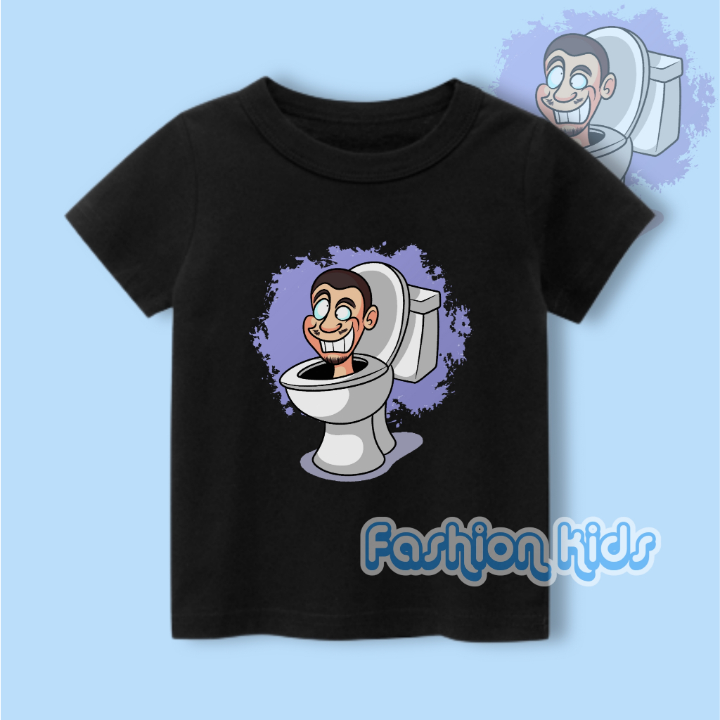 Baju Kaos Anak Skibidi Toilet