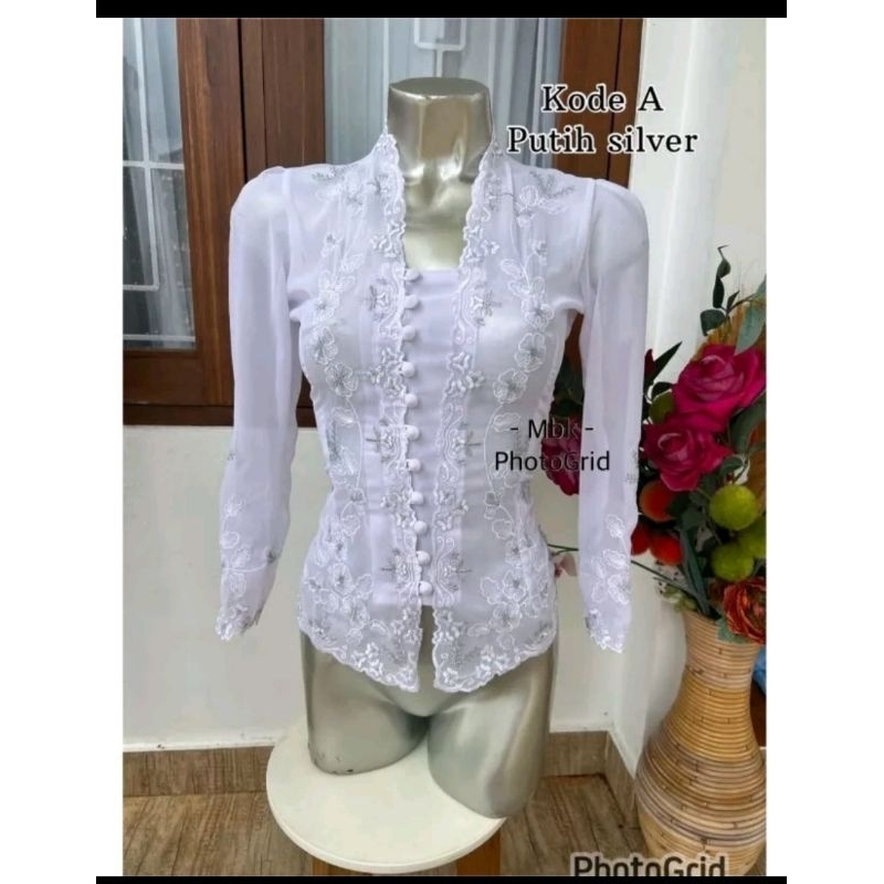 kebaya bordir star kancing bungkus