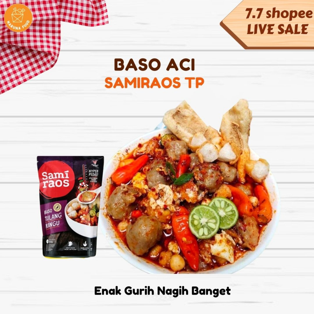 PROMO Baso Aci Geprek Samiraos Tulang Rangu Original Bakso Aci Samiraos Baso Geprek Samiraos Makanan Ringan Instan Murah Halal Laris Viral Cemilan Pedas