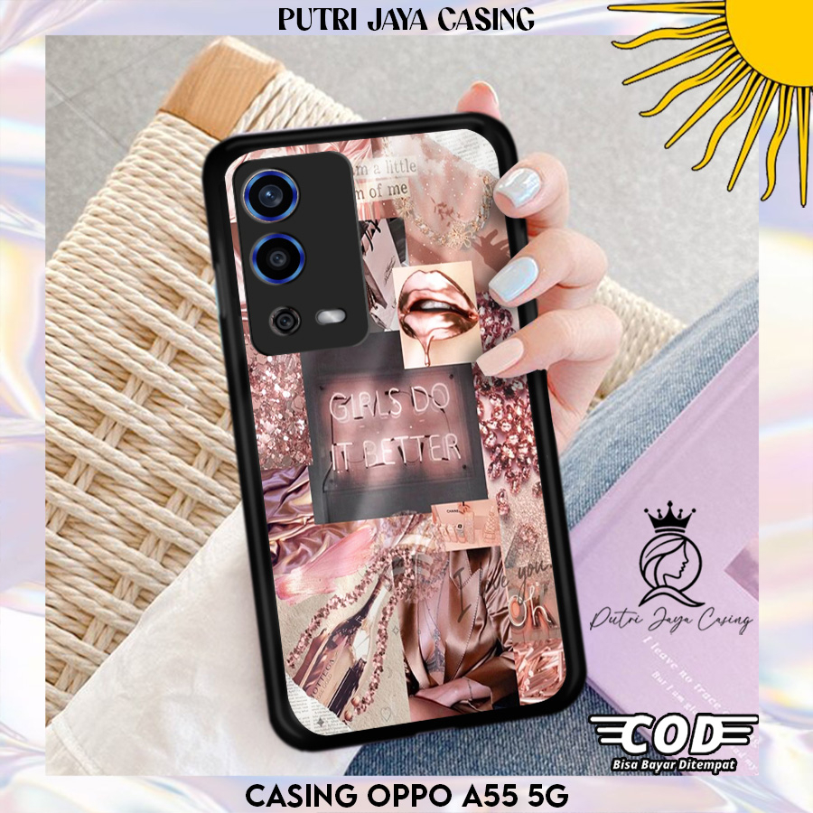 Case Hp Oppo A55 5G casing Oppo A55 5G Motif AESTHEPINKY Casing Terbaru Case Karakter Lucu Casing Lu