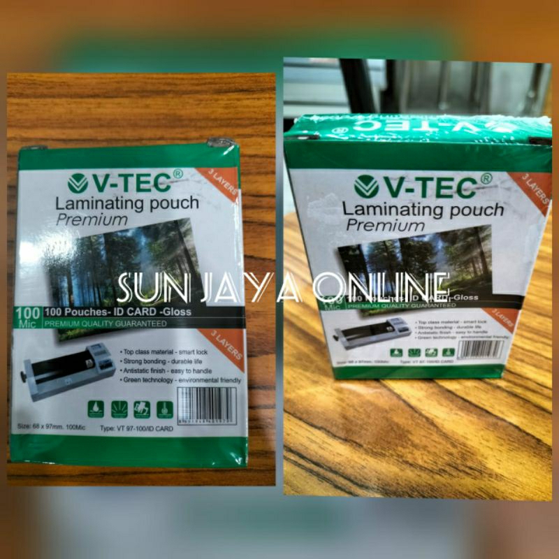 

V-Tec Plastik Laminating id card / ktp 100 MC