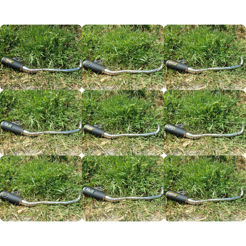 Knalpot racing Gp1 black coating hitam DSM DOS DPJ FANTERRA RMS full system PNP bebek Jupiter Vega S