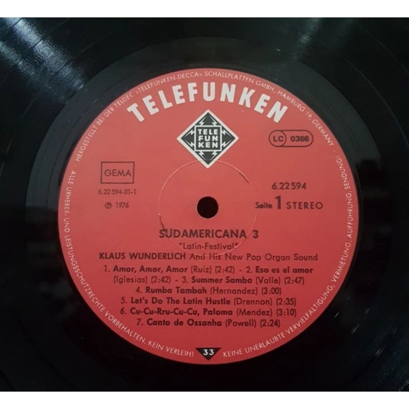 Vinyl Piringan Hitam 12 inch Sudamericana 3