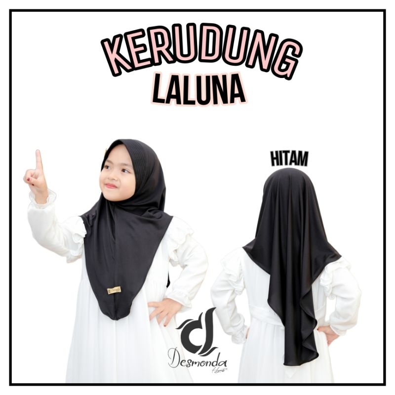 KERUDUNG ANAK INSTAN LALUNA 3-7TH ALLSIZE BY DESMONDA HIJAB