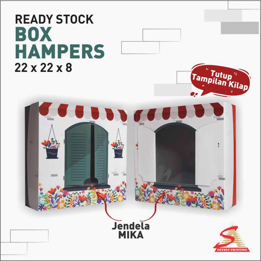 

22 x 22 x 8 Box Hampers Jendela Mika