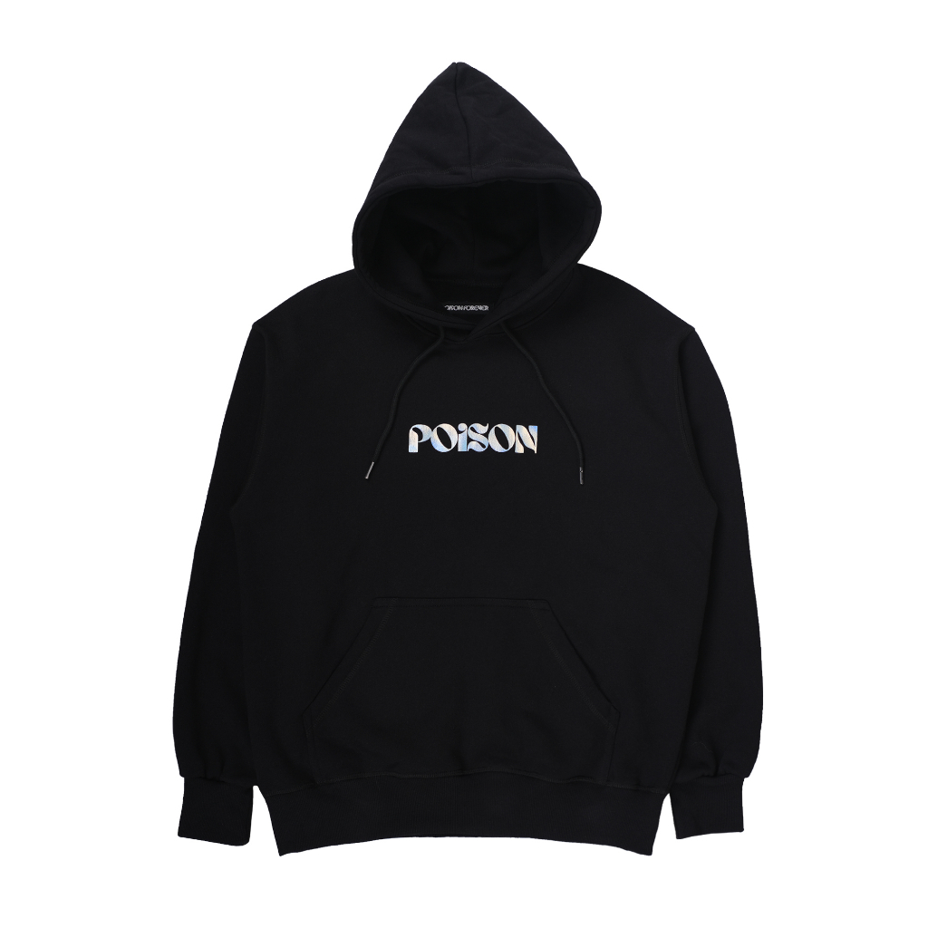 POISON FOREVER - Holo Classic Logo Hoodie Black - Heavyweight 330GSM