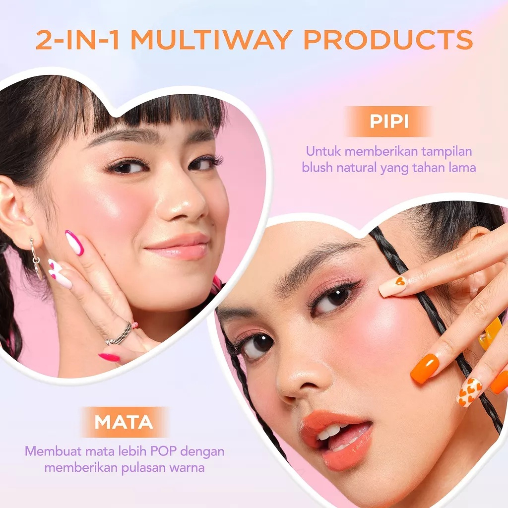 DAZZLE ME HEART MELT CREAMY LIQUID BLUSH - LIP CREAM DAZZLE ME MURAH