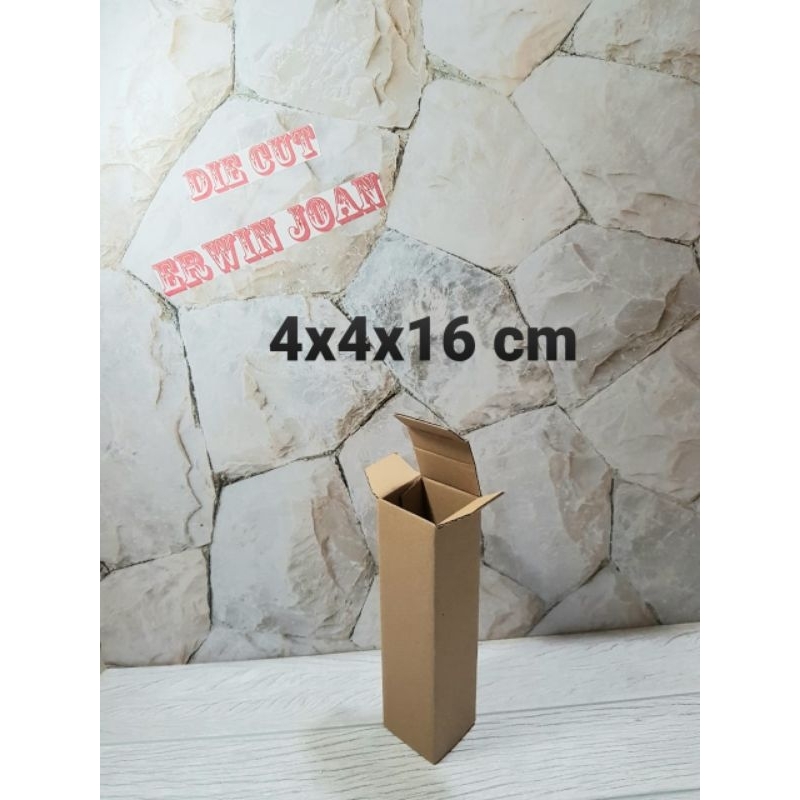 

Kardus Box 4x4x16 cm Kotak Karton Diecut Botol