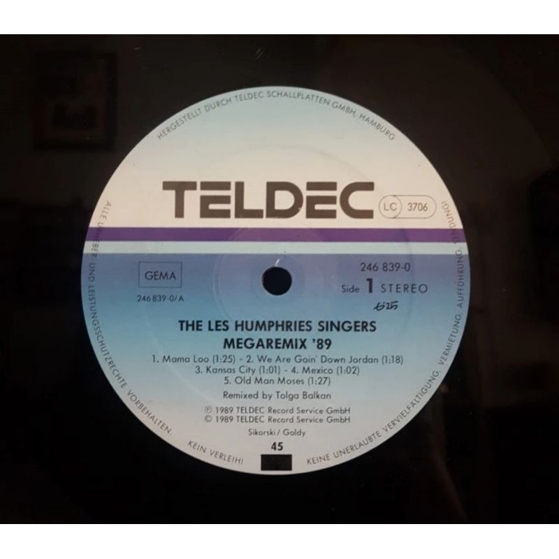 Vinyl Piringan Hitam 12 inch The Les Humphries Singers Megaremix '89