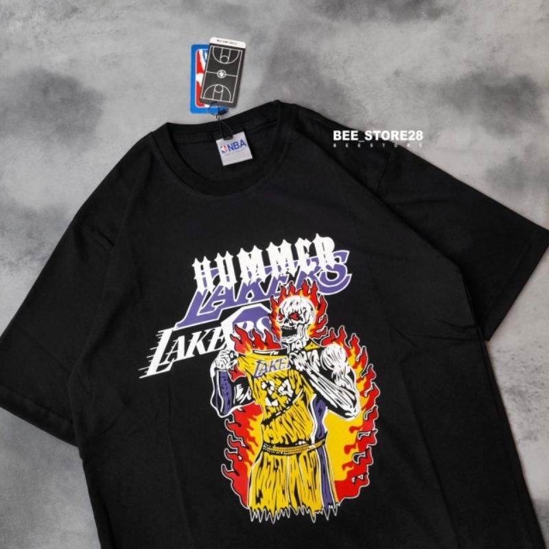 KAOS T-SHIRT LAKERS NBA DUNK FIRE FULLTAG &amp; LEBEL