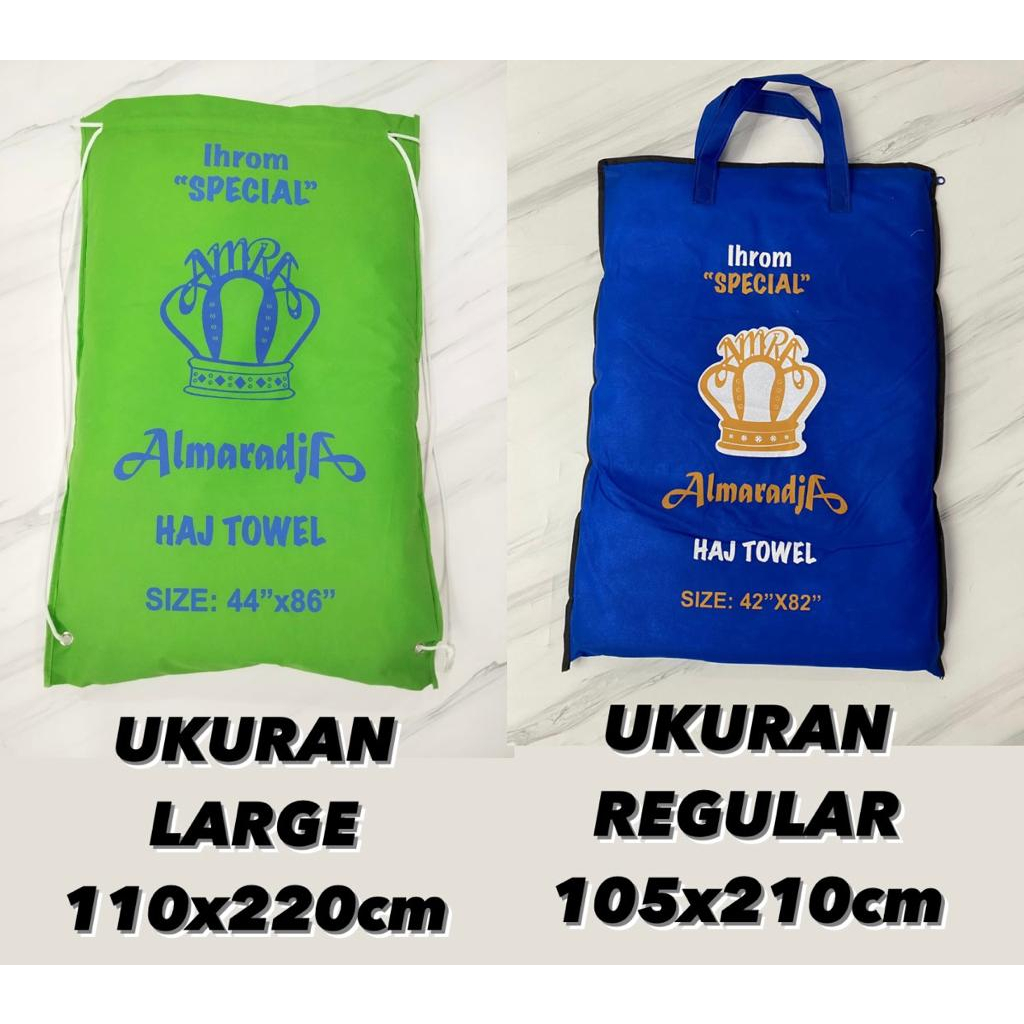 Perlengkapan Haji Kain Ihrom Ihram Big Size Jumbo 110 x 280cm isi 2pcs