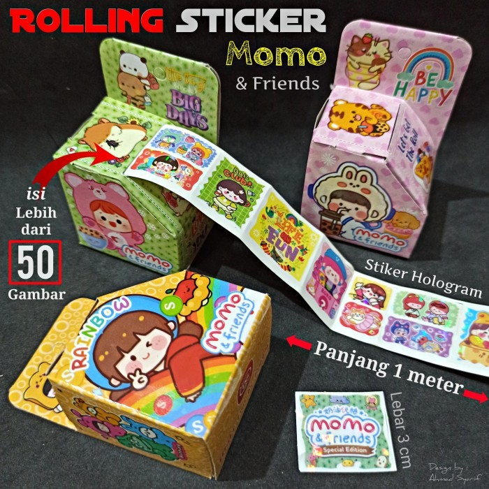 

ROLLING STICKER MOMO KARAKTER - GROSIR MAINAN ANAK STIKER HOLOGRAM