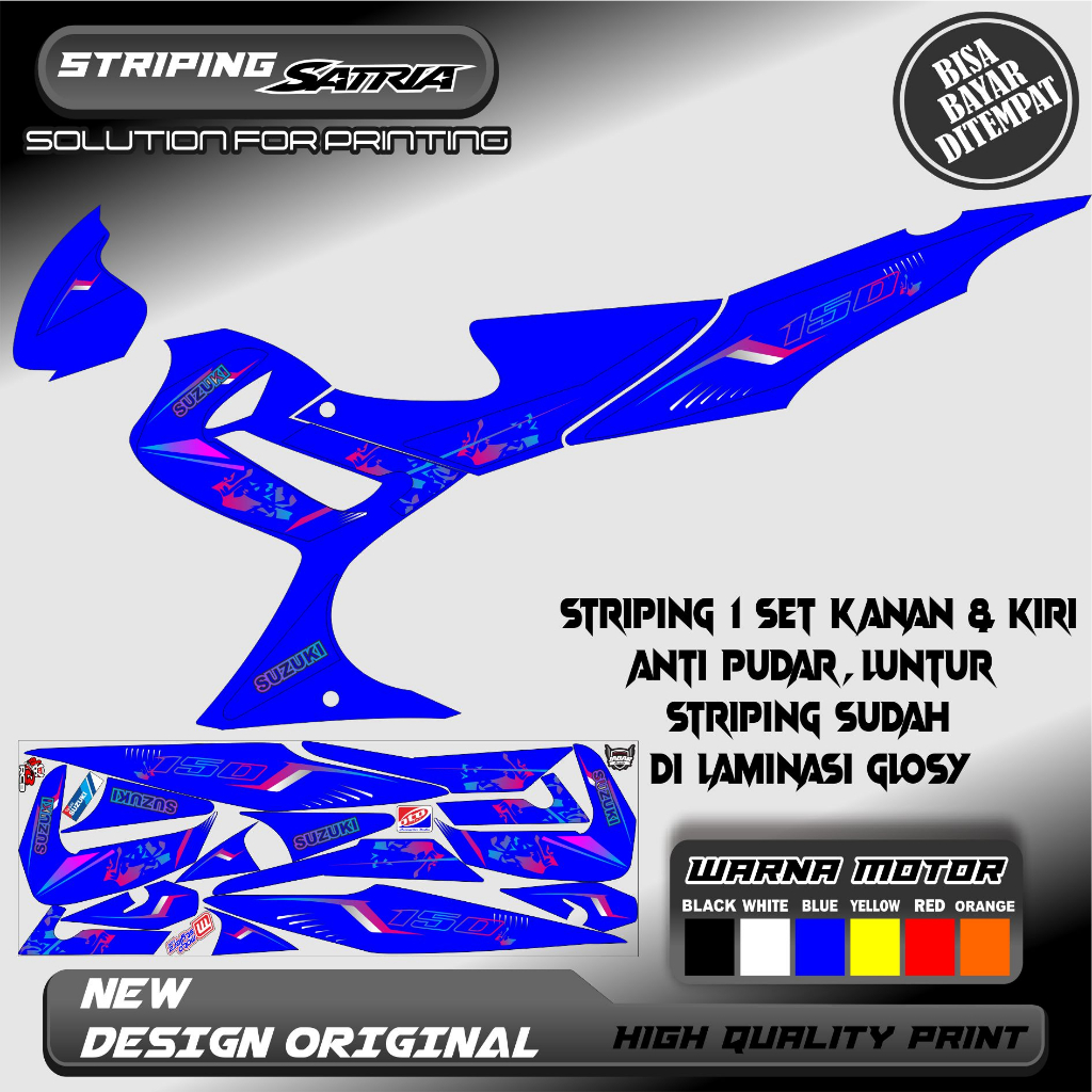 STRIPING VARIASI MOTOR SATRIA FU BARONG/CBU STICKER