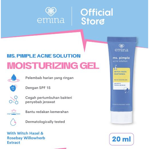 Emina Ms Pimple Acne Solution Moisturizing Gel