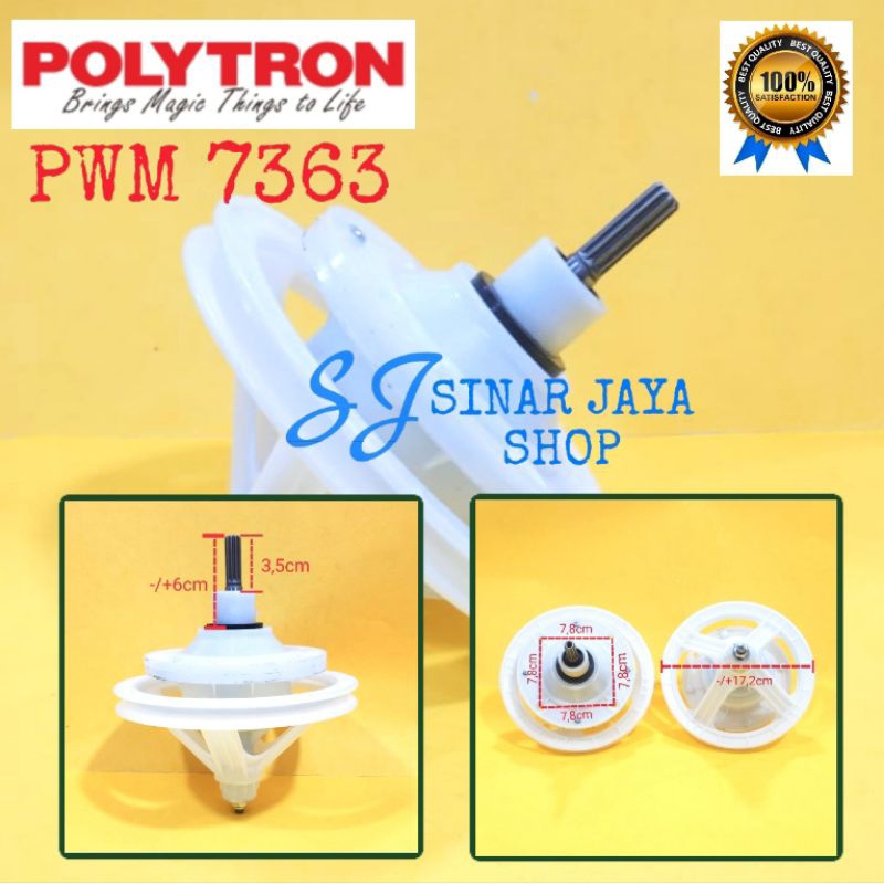 GEARBOX MESIN CUCI POLYTRON 2 TABUNG PWM 7363