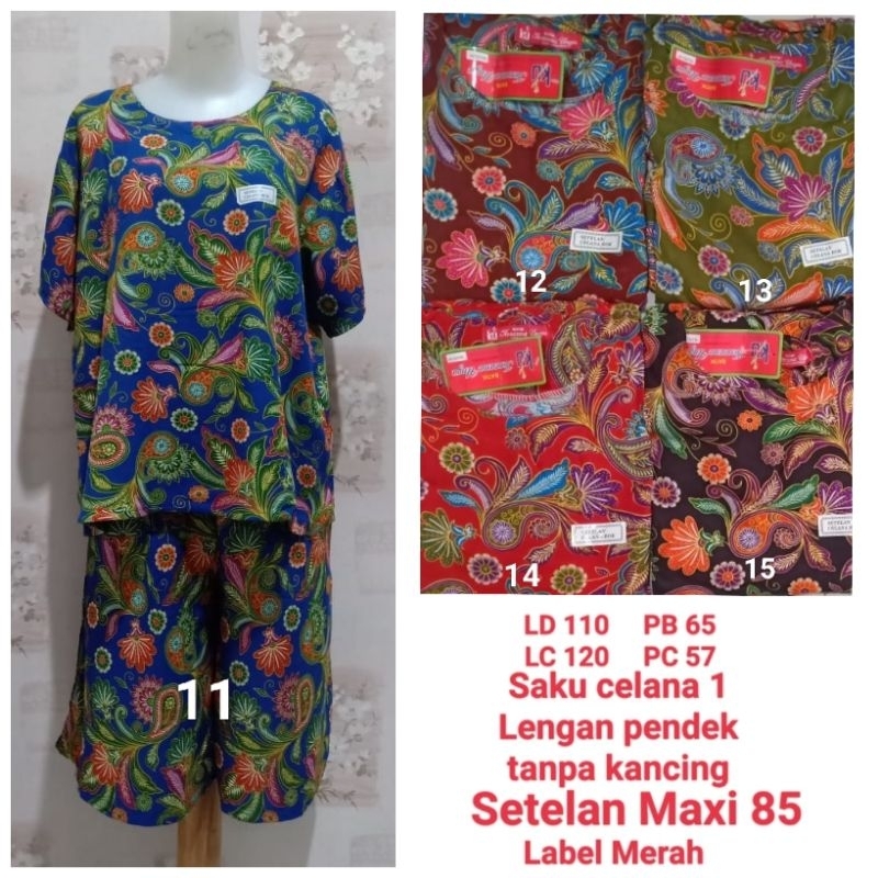 Setelan Kulot Kencana Ungu label Merah / Maxi 75 KUM / Maxi 85 KUM / Maxi L KUM