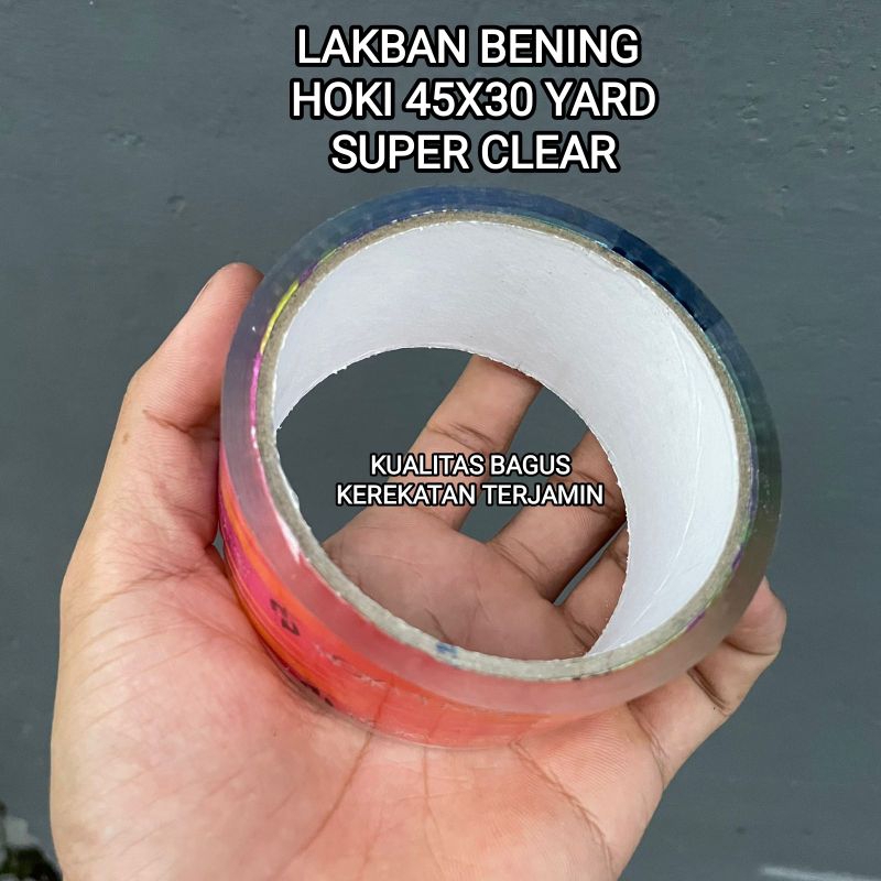 HOKI LAKBAN BENING KUALITAS BAGUS 45 x 30 YARD FULL KUAT LENGKET BAGUS