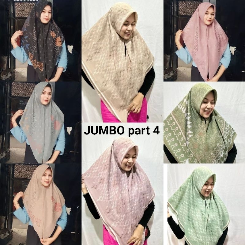 JILBAB SEGIEMPAT MOTIF SYAR'I/JUMBO size || part 4