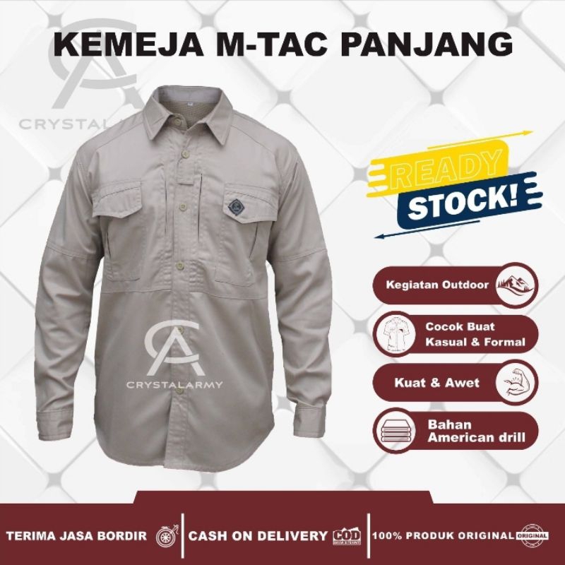 Kemeja Tactical CEMARA M-TAC Free Gantungan ID CARD / Kemeja Lengan Panjang Pria / Kemeja Lapangan Bahan1 Dr1ill / Kemeja tactical Kantor / Kemeja Outdoor