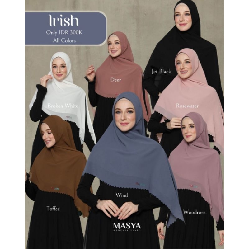 [MASYA_MADENIA SYARI] KHIMAR SYARI ONLY / KHIMAR INSTANT SYARI CERUTI " IRISH KHIMAR INSTANT " BY MA