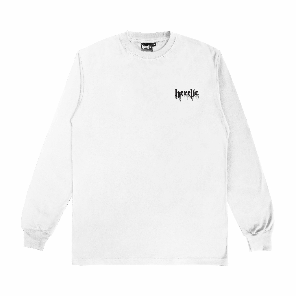 Heretic - Long sleeve Tees - Burning Coffin White