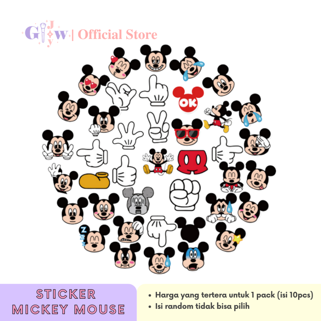 A31 STICKER 10PCS (MICKEY MOUSE) anti air notebook scrapbook label tempel motif kartun superhero super hero unik lucu atk alat tulis kantor murah viral termurah kartun komputer leptop handphone hp smartphone koper laptop tembok kulkas disney anime