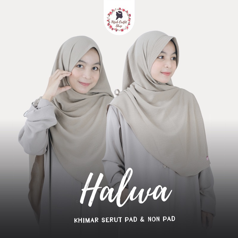 Khimar Halwa Serut / khimar pad serut / khimar non pad serut