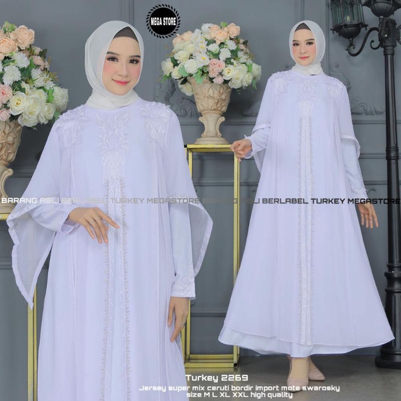 Gamis Abaya Turkey 2269 Mega Store Longdress Busana Muslimah