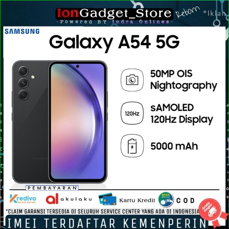 Samsung galaxy A54 5G 8/256gb Garansi Resmi