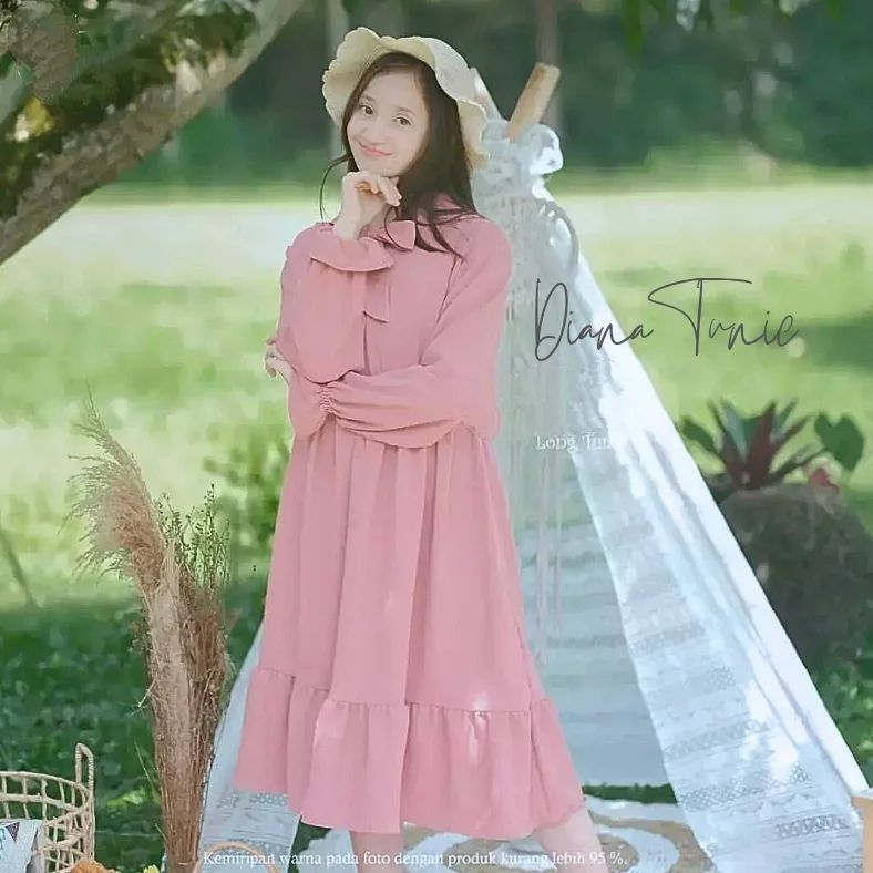 DIANA TUNIK KIDS PAKAIAN MUSLIM ANAK PEREMPUAN UMUR 11 SAMPAI 13 TAHUN DIANA TUNIK ANAK TERBARU 2023 BAHAN CRINKLE AIRFLOW DRESS ANAK TREND MODEL KEKINIAN OOTD KOREAN STYLE KIDS ELEGANT