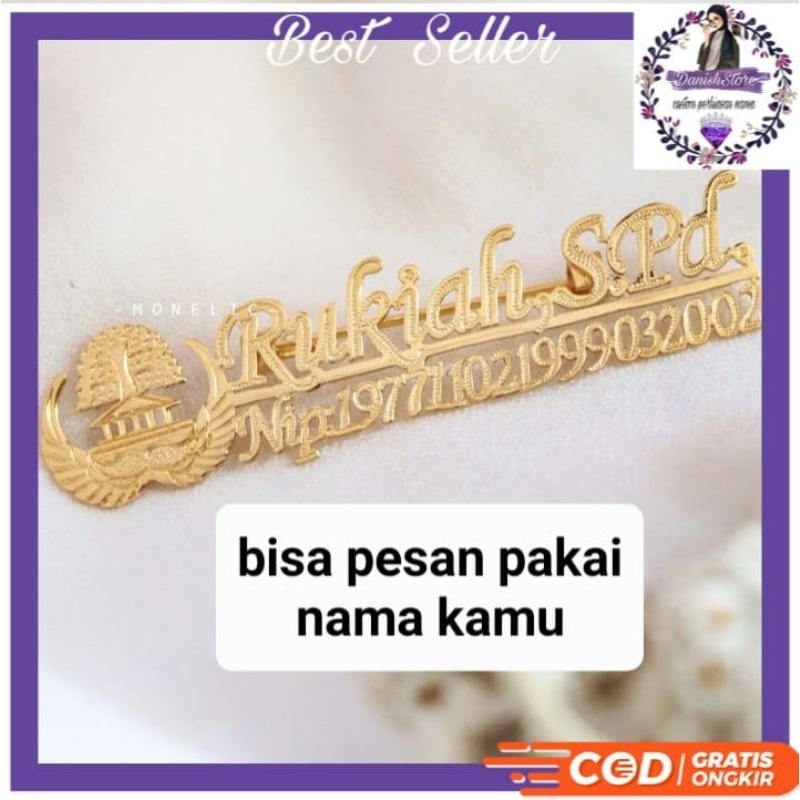 Bros NIP custom nama || Bros PNS || Bros nama lapis emas