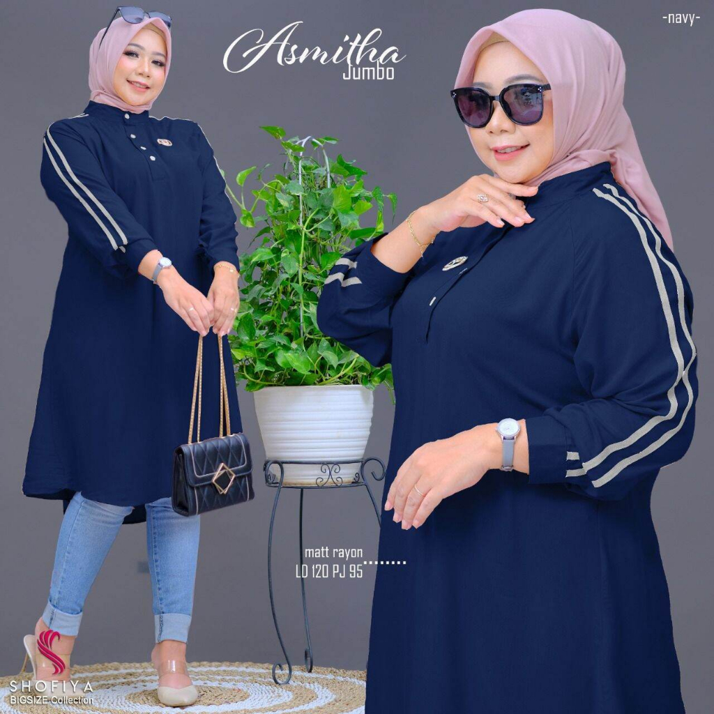 Baju Wanita Asmita Tunik Jumbo Crinkle