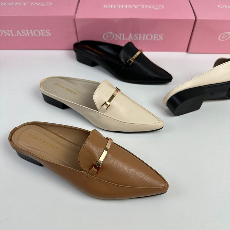 Onlashoes - Sendal Wanita Mules ISSABEL Hak 3cm