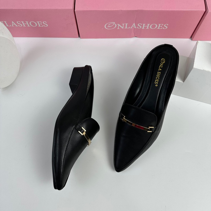 Onlashoes - Sendal Wanita Mules ISSABEL Hak 3cm