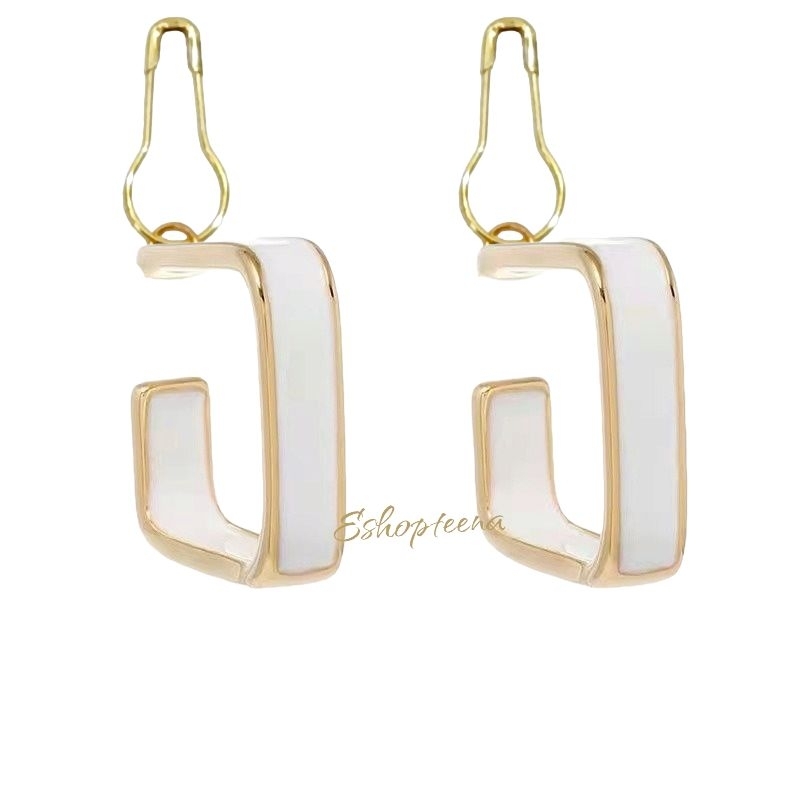 A13 anting hijab segi 4 warna gold_anting jilbab