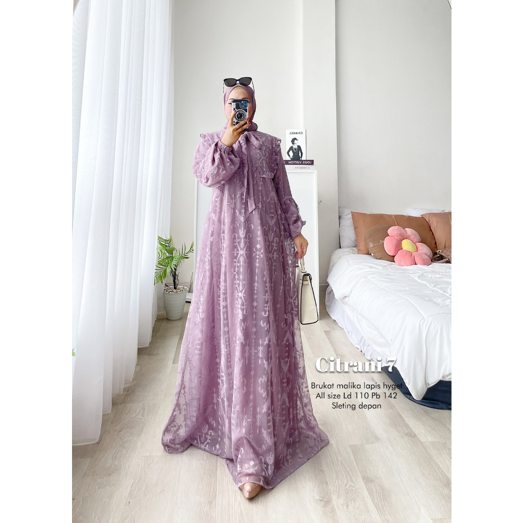 Khadijah Humaira Gamis Longdress Pesta Brokat Citrani7
