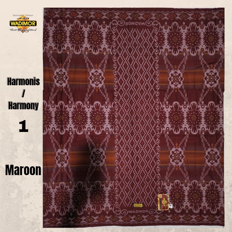 Wadimor Sarung Tenun Motif Vatiasi Balimoon Harmony / Harmonis Original Pria Dewasa motif Bali premi