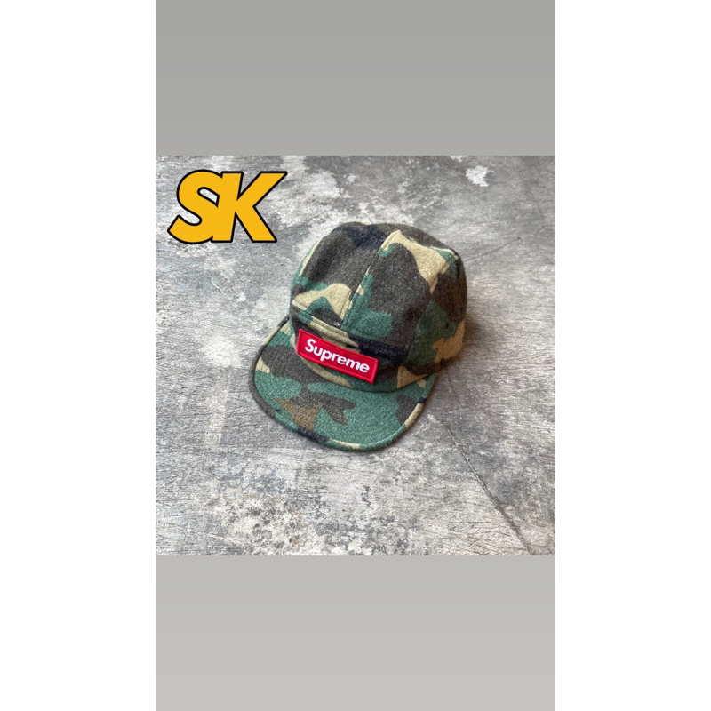 SUPREME CAMP CAP CAMO WOOL ORIGINAL