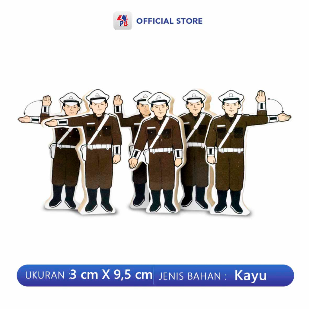 Mainan Edukasi Balok Kayu Aksesoris Polisi / Puzzle Anak Untuk Anak - BONUS Kartu UNO