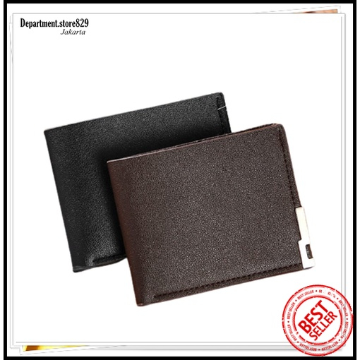 ♥DPS829♥D1011-1 Dompet Lipat Pria Impor PU Dompet Pendek Dompet Kartu Dompet Pendek Dompet Kulit Pria Murah Dompet Pria Cod Dompet Lipat Pria