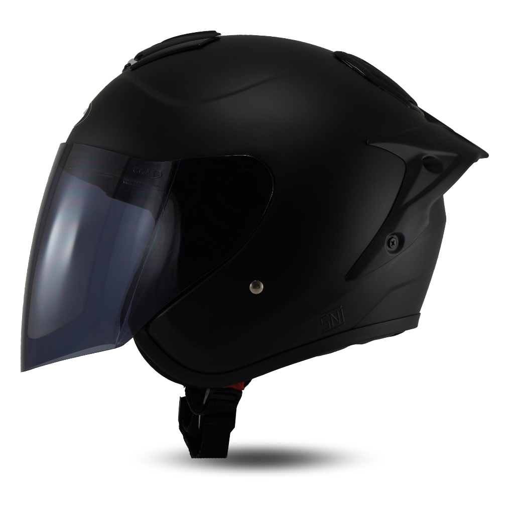 Helm Paket Ganteng Half Face Cosmic Solid Visor Clear Kyoto Osaka Spoiler