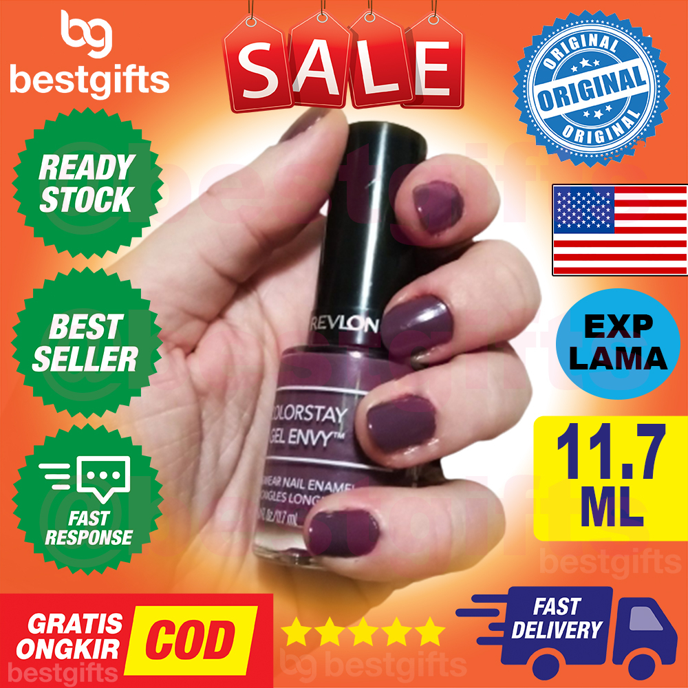 REVLON NAIL POLISH KUTEK COLORSTAY GEL ENVY CAT KUKU HASIL MENGKILAP DAN TAHAN LAMA 11.7 ML - 460 HOLD EM