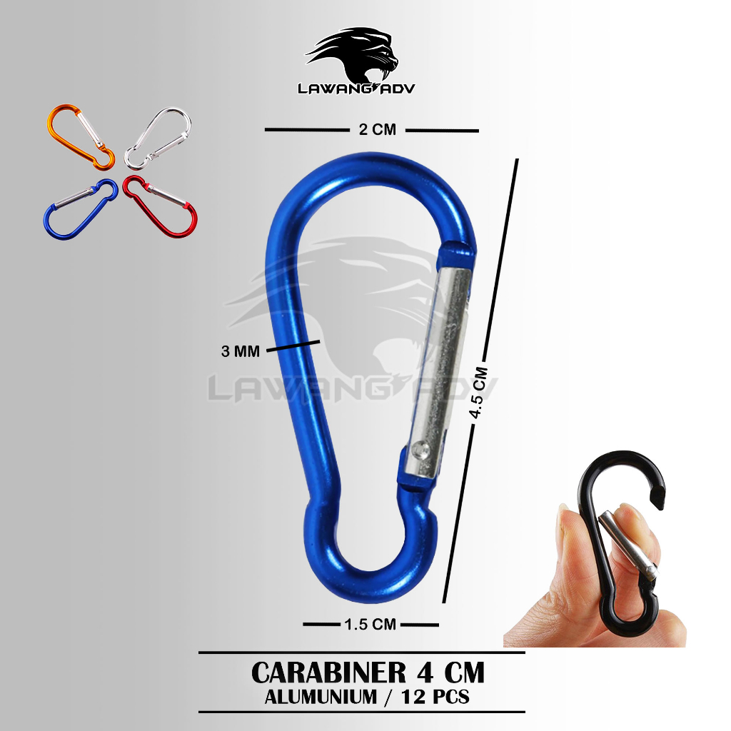 carabiner acecoris gantungan kunci size 4 cm carabiner kecil serbaguna
