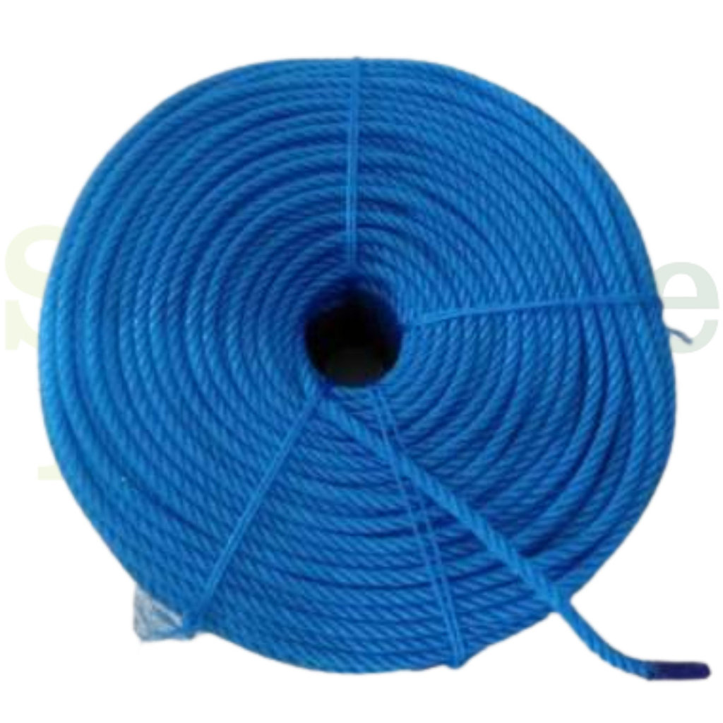 Tali Tambang Biru 8 mm per meter Tali Tambang Bahan Plastik Super Kuat