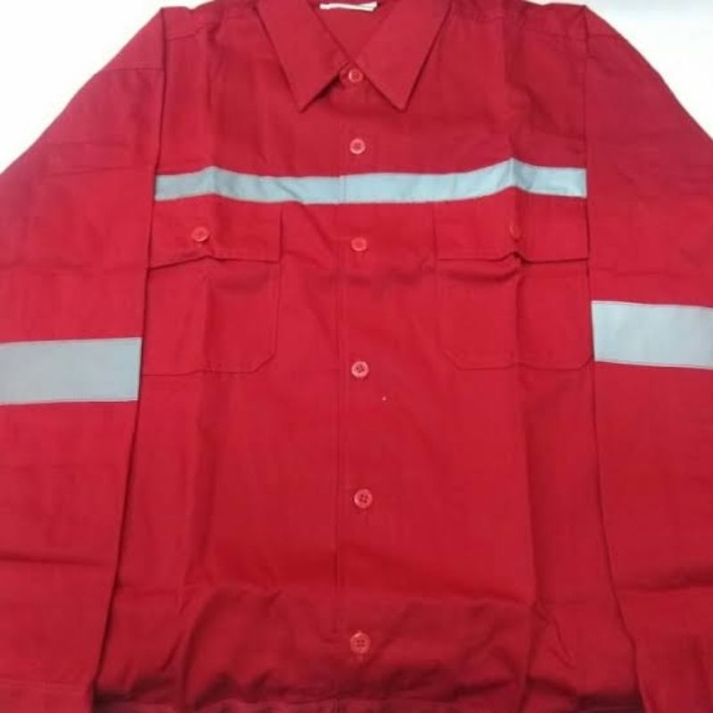 Baju Safety Proyek IMJ Lengan Panjang/Baju kerja Lapangan