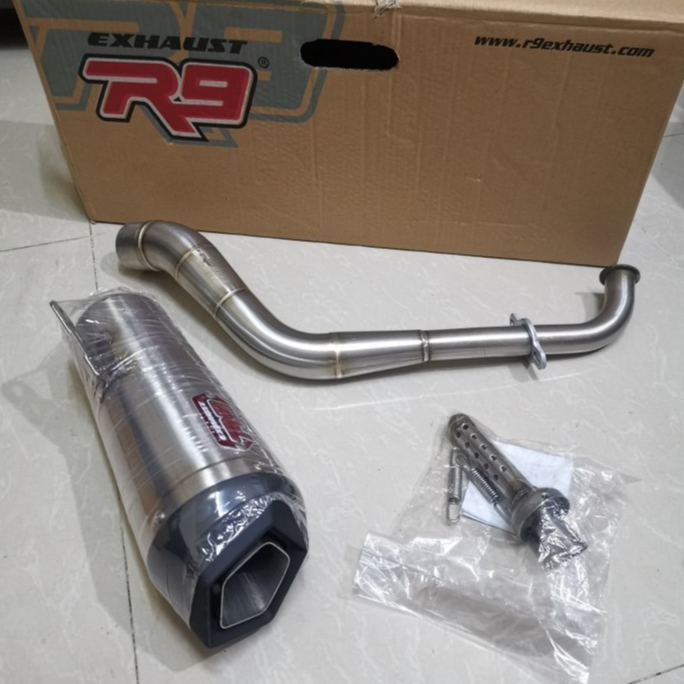 KNALPOT KENALPOT R9 ALPHA SERIES HONDA VARIO 125 ALL NEW 2018-2020 ORIGINAL R9 ORI SPAREPART