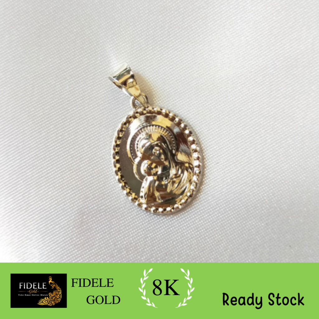 Liontin Bunda maria emas putih ayugold whitegold liontin yesus liontin bunda maria
